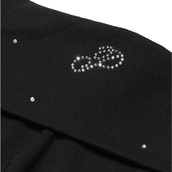 NWT Victoria's Secret PINK All Day Cotton Bling Foldover Flare Leggings, XXL - Picture 6 of 11